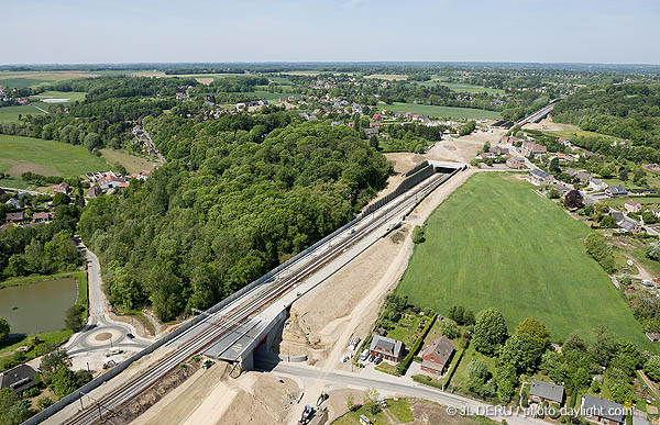 chantier pour le RER en Brabant wallon